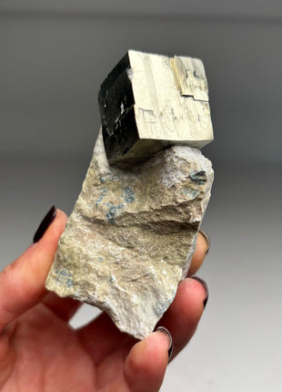 Cubic Pyrite on Matrix from Navajun, Spain