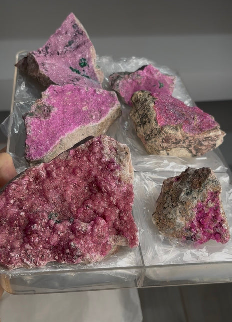6 Pieces ! Pink Cobaltocalcite Lot from Congo