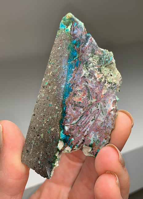 New ! Copper Ore and Blue Chrysocolla in Chalcedony !