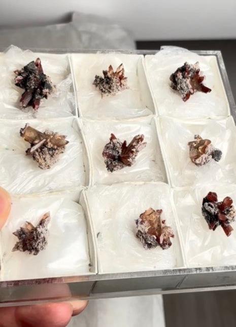 9 Pieces ! Red Topaz Specimens Lot