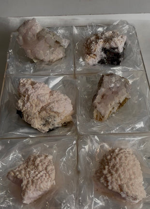 6 Pieces ! Pink Mangonocalcite Lot