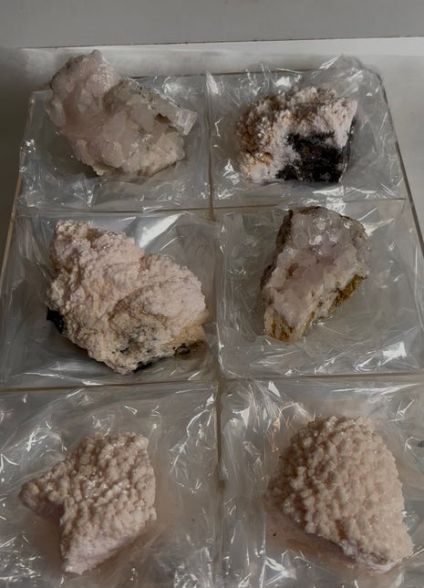 6 Pieces ! Pink Mangonocalcite Lot