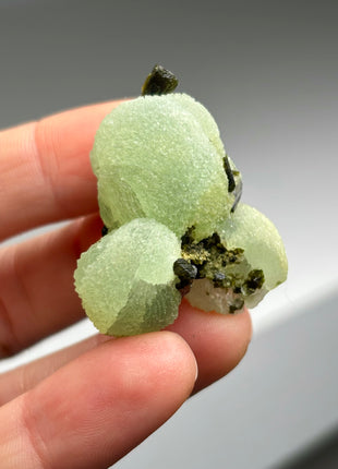 12 Pieces ! High Grade Apple Green Prehnite with Epidote Lot - From Mali