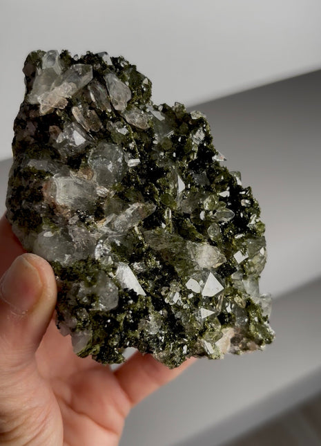 High Grade Forest Green Epidote with Quartz