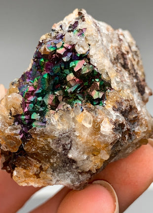 Quartz with Rainbow Goethite 🌈 From M. San Valentin, Spain