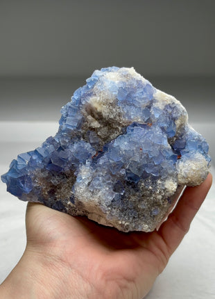 Blue Fluorite with Quartz from Bingham Collection # 566