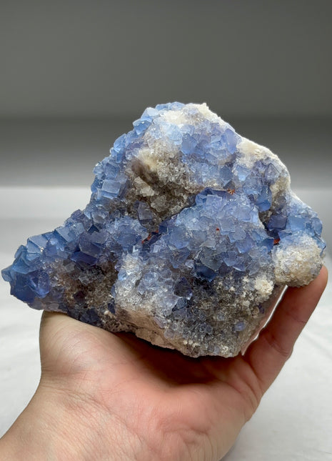 Blue Fluorite with Quartz from Bingham Collection # 566