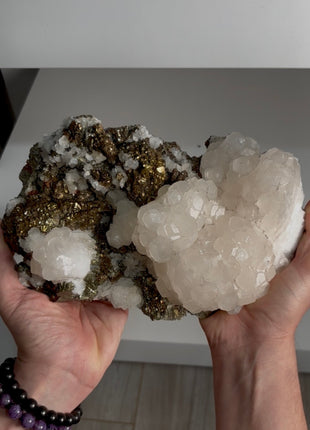 Huge ! Pyrite and Sphalerite with Calcite