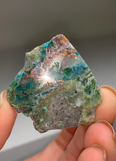 New ! Copper Ore and Blue Chrysocolla in Chalcedony !