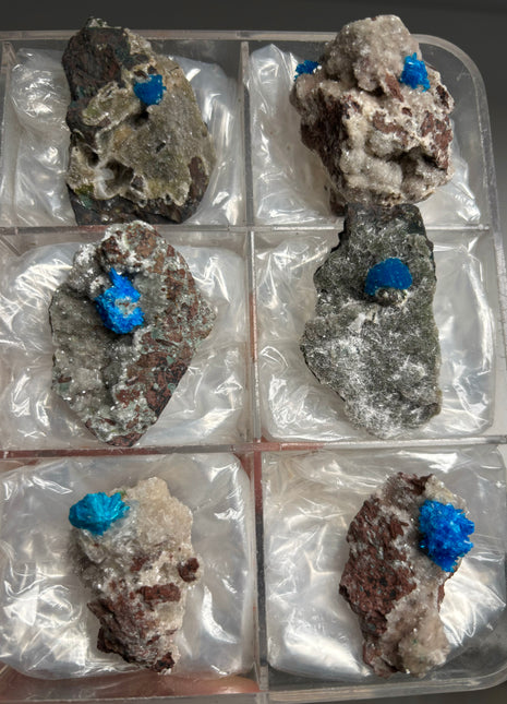 6 pieces ! Electric Blue Cavansite Lot