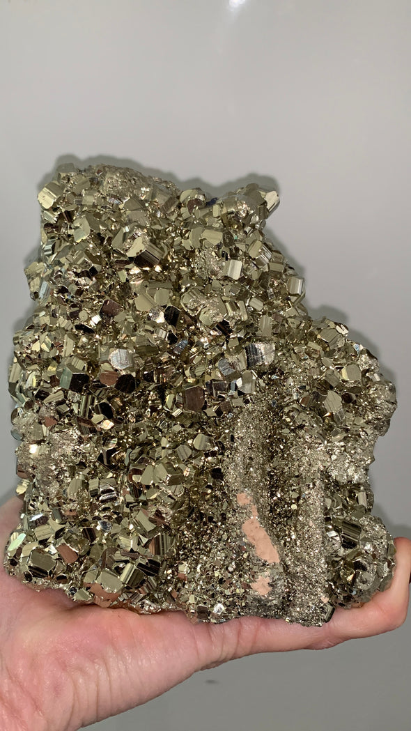 Incredibly Lustrous Pyrite - 2.3 kgs ! From Huanzala, Peru