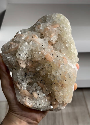 Brilliant Apophyllite with Pink Stilbite PM0738