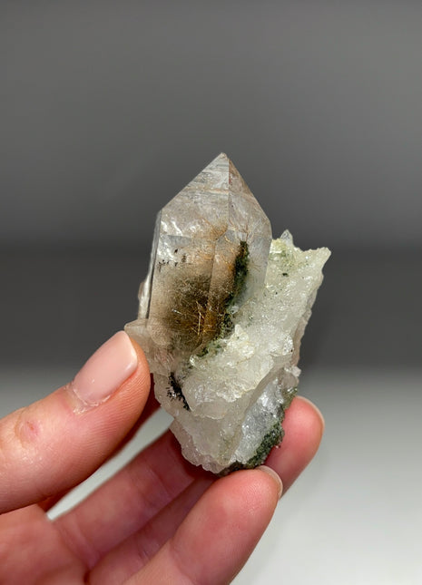 Rutile Green Chlorite Quartz - From Himachal Pradesh, Himalayas