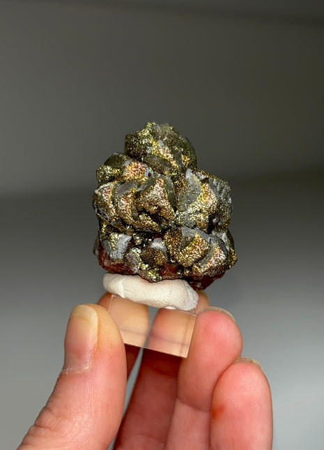 Red Calcite with Chalcopyrite