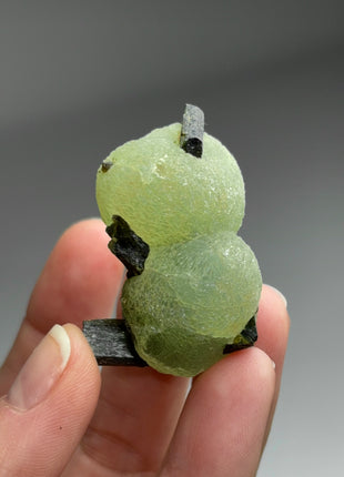 6 Pieces ! High Grade Apple Green Prehnite with Epidote Lot - From Mali