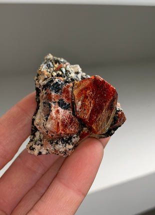 Red Zircon with Biotite Lot - 6 Pieces !