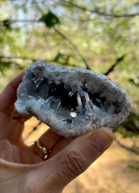Blue Celestite Geode from Madagascar