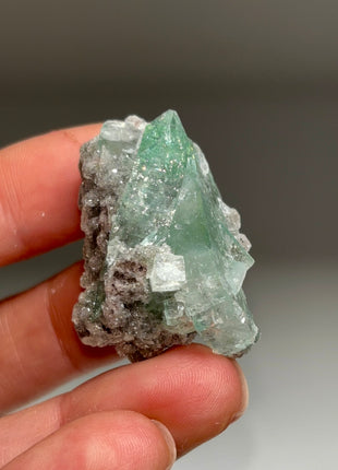 Gemmy Green Apophyllite with Stilbite, Chalcedony