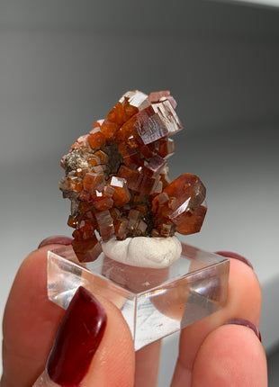 Red Vanadinite with Big Crystals