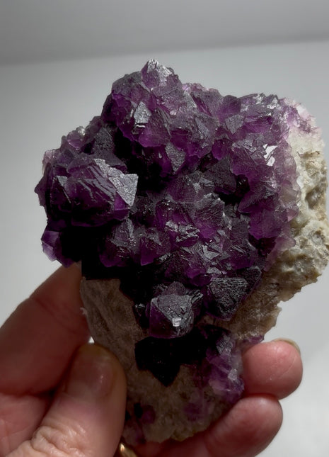 Octahedral Magenta Purple Fluorite