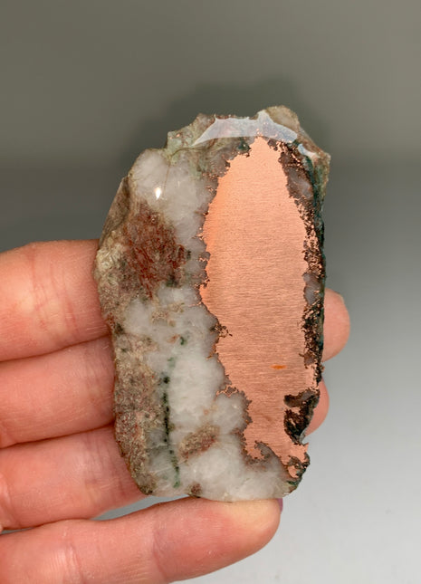 New ! Copper Ore with Quartz Slab - From Keweenaw Peninsula, Michigan