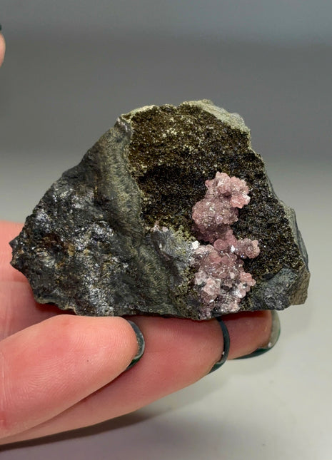 Pink Rhodocrosite Geode from Mexico