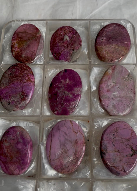 9 Pieces ! Pink Cobaltocalcite Palmstones Lot