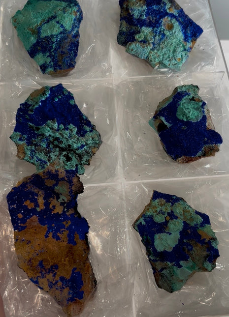 6 Pieces ! Incredible Blue Azurite Lot