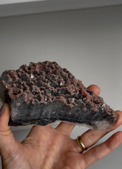 Pink Rhodocrosite with Quartz Collection # 719