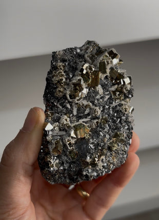 Rainbow Pyrite with Sphalerite and Quartz 🌈