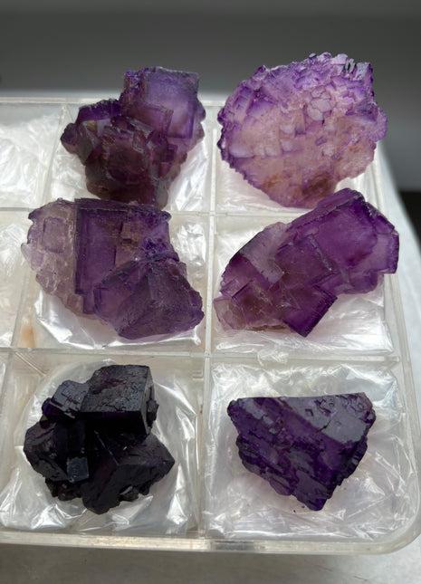 6 Pieces ! Purple Fluorite Lot from Muzquiz, Mexico