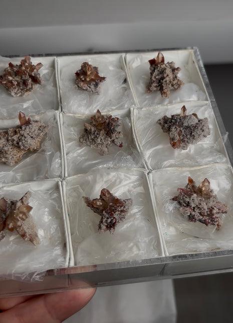 9 Pieces ! Red Topaz Specimens Lot