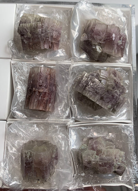 Lilac Hexagonal Aragonite Floaters Lot from Spain - 6 Pieces !