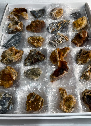 24 Pieces ! Citrine with Stibnite Lot