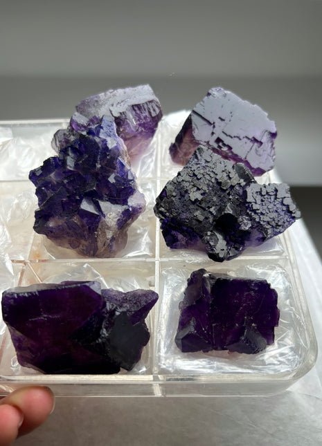 6 Pieces ! Purple Fluorite Lot from Muzquiz, Mexico