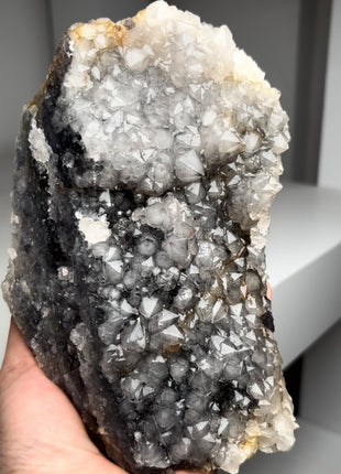 Rare ! Cumberland Habit Quartz on Blue Fluorite