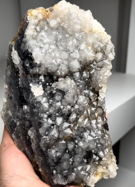 Rare ! Cumberland Habit Quartz on Blue Fluorite