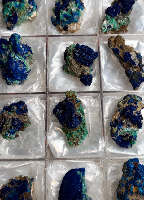 Rare Blueberry Azurite - 12 Piece Lot !