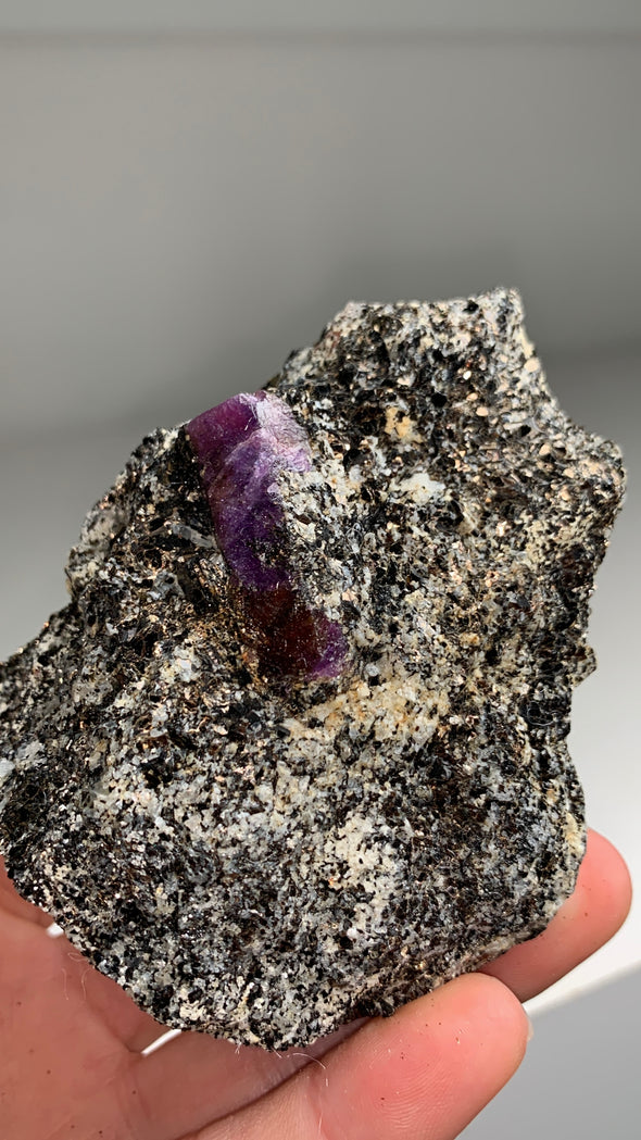 Rare Purple Sapphire with Biotite - From Madagascar
