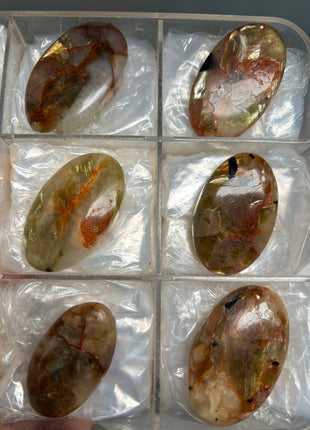 6 Piece Lot ! Golden Red Mica with Quartz