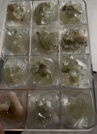 12 Pieces ! High Grade Green Apophyllite Crystals Lot