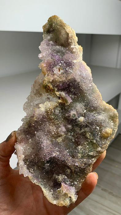 Wow ! Amethyst Flower with Green Chalcedony - From Rio Do Sul, Brazil