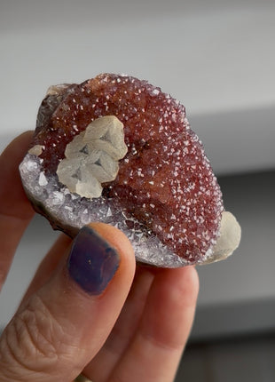 Wow ! Red Amethyst with Calcite PM1674