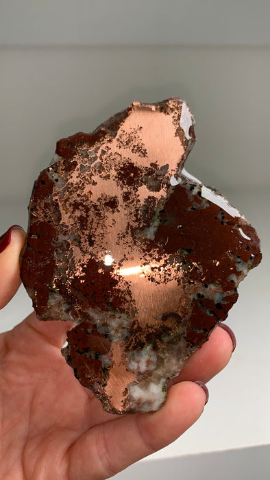 Copper Ore with Red Conglomerate - From Keweenaw Peninsula, Michigan