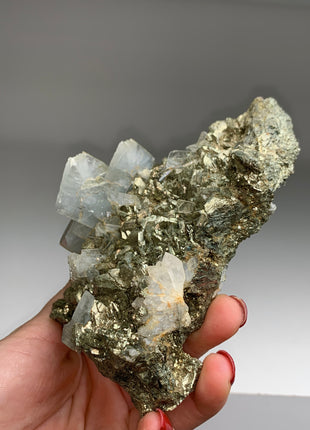 Unisual ! Blue Barite with Pyrite