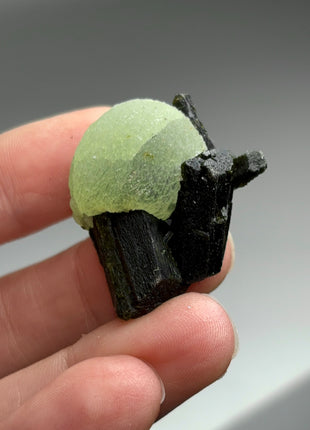 6 Pieces ! High Grade Apple Green Prehnite with Epidote Lot - From Mali