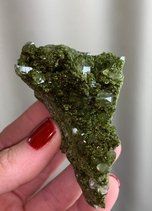 Forest Epidote with Quartz  🌲