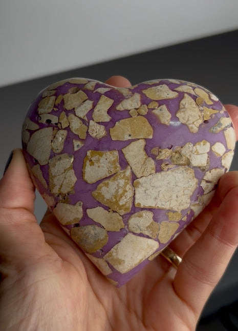 New ! Brecciated Phosphosiderite Heart PM1648