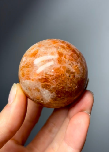 Orange Sunstone Sphere