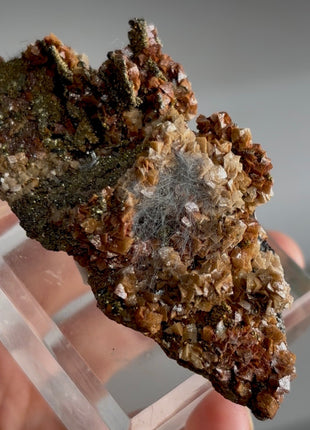 Rare ! Boulangerite with Rhodocrosite with Pyrite